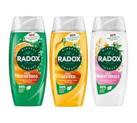 Radox Mineral Therapy Shower Gel with Mood Boosting Fragrance Bundle 3 x 225ml | Nourishing Body Wash with Aromatherapeutic Scents | Herbs Body Wash for Men and Women