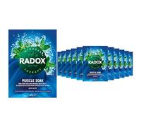 Radox Muscle Soak Bath Therapy Thyme Scented Herbal Bath Salt with expertly Blended Herbs and Minerals to Soothe and soak Your Tired and Aching Muscles, 400g Multi Pack (24)
