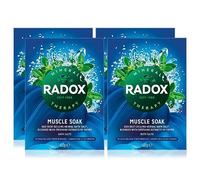 Radox Muscle Soak Bath Therapy Thyme Scented Herbal Bath Salt with expertly Blended Herbs and Minerals to Soothe and soak Your Tired and Aching Muscles, 400g Multi Buy 4 Pack