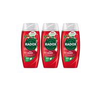 Radox 'shower Gel' Feel Ready W/ Pomegranate & Apple Scent, 3 X 225Ml In Red Red One Size