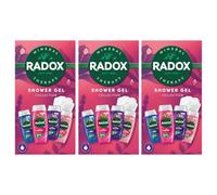 Radox Shower Gel Gift Set Bundle Feel Uplifted, Feel Relaxed, Feel Radiant & Feel Awake - Refreshing, Invigorating & Relaxing Body Wash Collection for All Skin Types