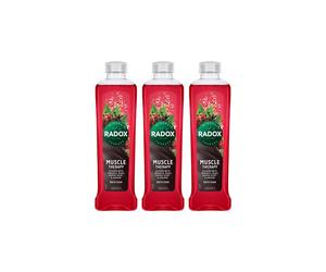 Radox Women's 'Bath Soak' 100% Nature Inspired Fragrances, Muscle Therapy, 3x 500ml in Red