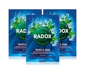 Radox Womens Mineral Therapy Muscle Soak Herbal Bath Salt 400g, 3 Pack - Green - One Size
