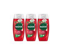 Radox Women's 'Shower Gel' Feel Ready w/ Pomegranate & apple Scent, 3 x 225ml in Red Radox Red