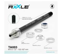 Radoxx M12x1.0 152-167 Mm Through Axle One Size Black / Silver