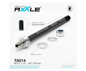 Radoxx M12x1.75 167-170 Mm Through Axle One Size Black / Silver