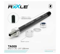 Radoxx M12x1.75 217-229 Mm Through Axle One Size Black / Silver