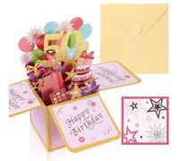 Radsocken 50th Birthday Card for Women 3D Pop Up | Greeting Card with Note and Envelope 50th Birthday Gifts for Mum Grandma Wife Auntie