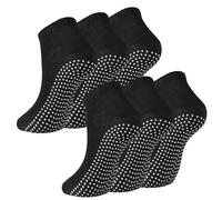 Radsocken 6 Pairs Pilates Socks Yoga Socks Non Slip for Women Reformer Pilates Grip Sock Anti Slip Slipper Sock for Yoga Trampoline Dance Hospital Home