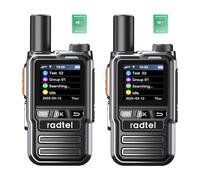 Radtel P8 PoC Radio (Push-to-Talk Over Cellular), Unlimited Range Nationwide Handheld Walkie Talkies, Rechargeable Two-Way Radios with Flashlight, Long Distance GXIN Ham Radio (2 Pack with 2 SIM)