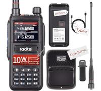 Radtel RT-470 10 Watt Tri-Band Radio 256CH Air Band Walkie Talkie with Air Band Reception NOAA FM Radio Receive (RT-470)