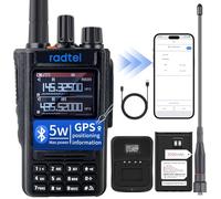 Radtel RT-490 GPS Bluetooth App Programming Amateur Radio with Air Band Reception, Vox/FM Radio, Type-C Battery