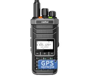 Radtel RT-860G GPS Version Multi Band Ham Radio HF UHF VHF Dual Band with AM USB LSB CW CB LW MW SW SSB Reception, 1024 Channels, 2000mAh Battery, Type-C Charging