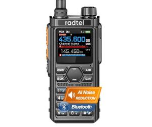 Radtel RT-910B 5W UHF VHF Dual Band Two Way Radio with Air Band Receiver 6 Meter Ham Radio Bluetooth Programmable Walkie Talkie TypeC Rechargeable VOX Hands Free Handheld Radio for Vehicle and Outdoor