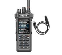 Radtel RT-950 Ham Radio 10W Walkie Talkie Long Range Handheld Two Way Radio, AM/FM/CB/SW/MW/LW Receive, GPS/APRS, Wireless Bluetooth Programming, NOAA, Spectrum Analyzer (with Programming Cable)