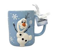 Rae Dunn by Magenta Coffee Mug - Frozen, Anna, Elsa, Olaf (Olaf (Blue with Snowflakes))