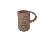 Rae Dunn Ceramic Coffee Tea Mug, First My Mother Forever My Friend, Pink