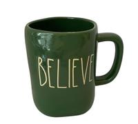 Rae dunn christmas Themed ceramic coffee Mugs. (Believe)