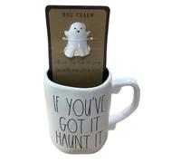 Rae Dunn Halloween Mug with Ghost Charm, If You've Got It Haunt It