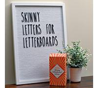 Rae Dunn Inspired Chalkboard Slim Font Letters Set Rustic Decorative Accessory Interchangeable Felt Only 2" Black Letters and Symbols (Only Set, Chalkboard Not Included)