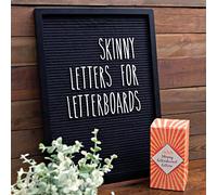 Rae Dunn Inspired Slim Letter Set for Letter Board, Interchangeable Felt Board, Rae Dunn Inspired Black Letters (Board Not Included)