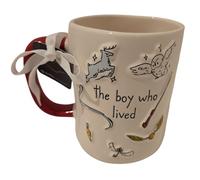 Rae Dunn Magical Wizard sorting house The boy who lived Coffee Tea Ceramic Mug. Double sided.