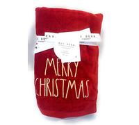 Rae Dunn MERRY CHRISTMAS Hand Towels - red - set of 2 - Christmas themed - LL Large Letter Kitchen Dish