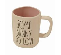 Rae Dunn Some bunny to love Easter/Spring ceramic tea cup, Coffee Mug Double sided.