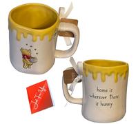 Rae Dunn - Winnie Coffee Mug Variations, Winnie - Pooh Bear Sketch, Hunny with Artistix Christmas Shoppe® Gift Tag (Pooh Hunny)