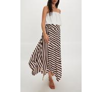 Rae Knit Printed Cascade Skirt at Free People in Wavy Stripe, Size: US 4 - female
