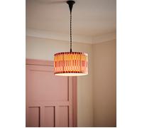 Rae Pleated Stripe Multicolour Drum Easy Fit Ceiling Light Lamp Shade ValueLights Multi Small