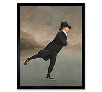 Raeburn Skating Minister Duddingston Painting Art Print Framed Poster Wall Decor 12x16 inch