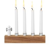 Räder Advent Angel Stars Candle Holder - White, Silver - Christmas