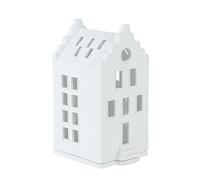 Räder Light House Porcelain Candle Holder, White, 8.0 cm x 7.5 cm x 16.0 cm