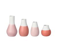Räder Mini Pastel Vases Red Tones Set of 4 White/Pink/Red 4.5 8 cm