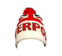 RAEES® Knitted Hat for LFC Fans - Cosy Winter Accessory with Bold Red Embroidered Logo and England Flag Design - Ideal Football Supporters' Gear
