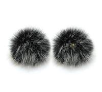 RAEF 2pcs Fluffy Faux Fur 12cm Pom Pom Ball with Press Button for Baby Girl Pompoms Beanie Hat Accessories Press Stud Ball