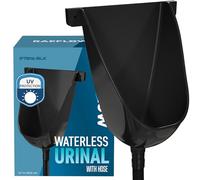 RAEFLOW Waterless Urinal with Hose (Black) - UV Resistant Outside Urinal, Outdoor Plastic Urinals, Outdoor Toilet, Garage Urinal, Urine Diverter, Urinals For Men Bathroom
