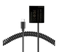 Raeisusp Type-c Spring Cable DMW-DCC11 DC Coupler DMW-BLE9 DMW-BLG10 Dummy Battery Compatible with Panasonic Lumix DMC-TX1 S6 GF3 GF5 GF6 GX7 GX85 GX9 ZS100 ZS200 TZ110 ZS80 LX100 II G100