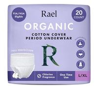 Rael Organic Cotton Cover Disposable Period Underwear (Size L-XL, 20 Count)