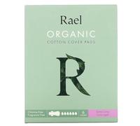 Rael, Organic Cotton Cover Pads, Extra Long Overnight, 6 Count