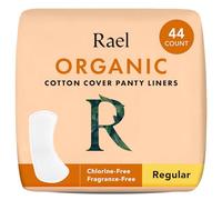 Rael Organic Cotton Cover Panty Liners for Women - Light Absorbency, Vegan, Cruelty Free, Hypoallergenic, Unscented, Chlorine Free (Regular, 44 Count)