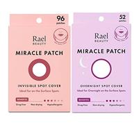 Rael Pimple Patches Day & Night Bulk Bundle - Korean Skincare, Spot Patches, Acne Treatment, Hydrocolloid, Vegan & Cruelty Free / Invisible Spot Cover (96 Count) & Overnight Spot Cover (52 Count)