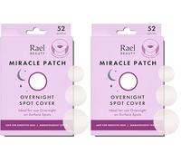 Rael Pimple Patches, Miracle Overnight Spot Cover - Korean Skincare, Hydrocolloid Acne Spot Patch, Thicker & Extra Adhesion, 3 Sizes (52 Count) (Pack of 2)