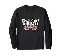Raelyn Butterfly - Personalized Cute Name Word Art Long Sleeve T-Shirt