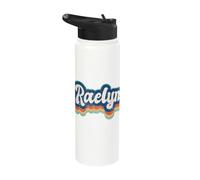 Raelyn First Name Girl Vintage Style 70s 80s Personalized Stainless Steel Insulated Water Bottle