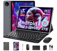 Raemond Android 16 Tablet 11 Inch with Gemini AI, T7250 Octa-Core, 24GB RAM + 256GB ROM /2TB TF, 16MP+8MP, 1920x1200 IPS HD Display(Black)