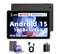 Raemond Android Tablet High Performance, 18GB RAM 128GB ROM, 10 Inch Tablets with 1280 * 800 IPS HD Touchscreen, Octa-Core Processor, 1TB Expandable, Dual Camera,6000mAh, GPS