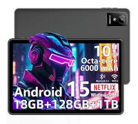Raemond Tablet 10 inch Android 15 Tablets, 18GB RAM 128GB ROM 1TB Expand, Octa-Core Processor, 1280x800 LCD Touch Screen,WiFi 5, Dual Camera, BT5.0, 6000mAh Battery(Blue)