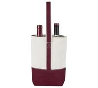 Raenseen 2 Bottle Wine Tote Bag Birthday Wedding Bridal Party for Family Gathering Rave Thick Outing Red One Size